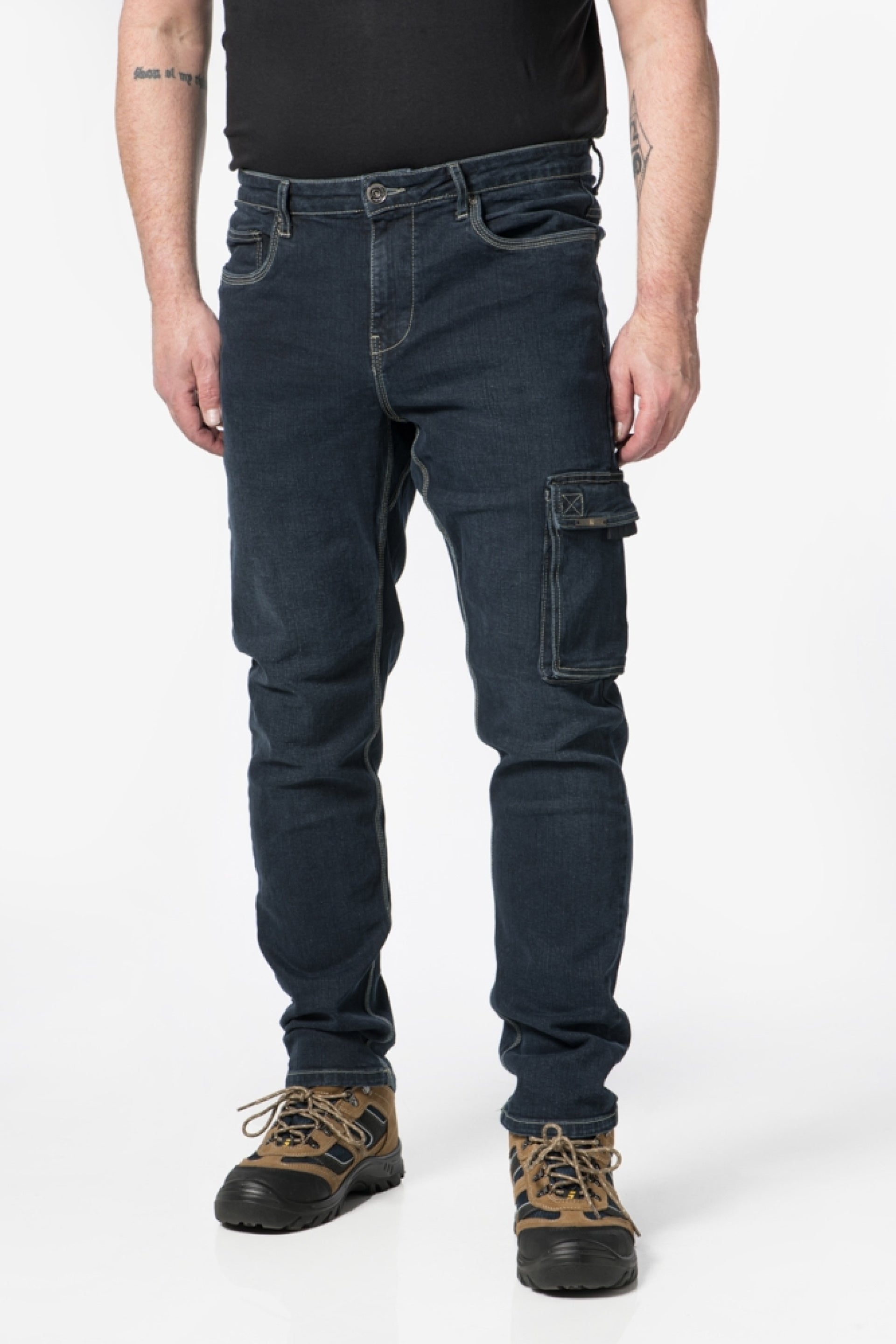 David Pants - Men - R12 - Stretch Denim - Medium Blue