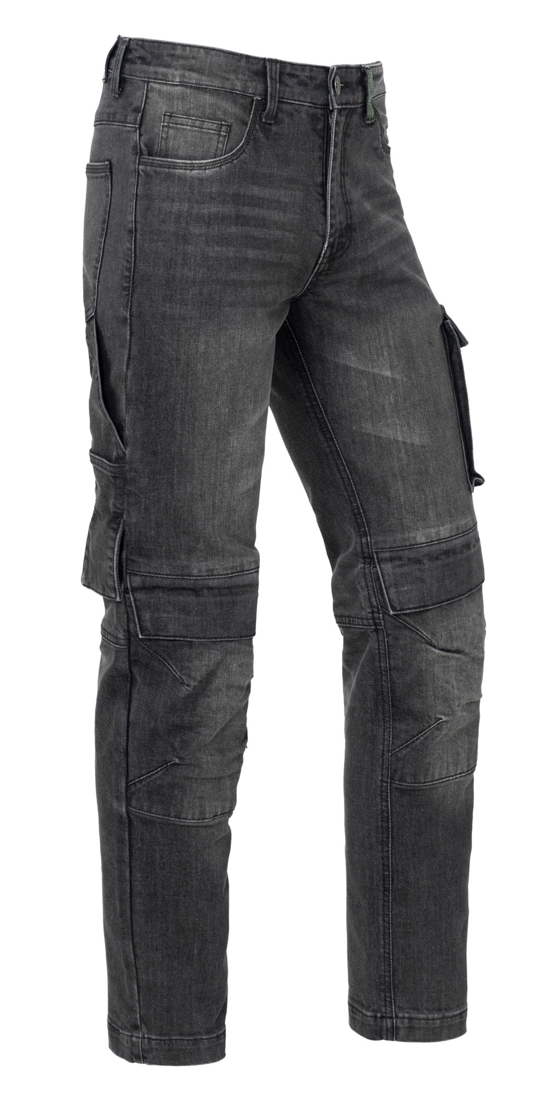 Rick Pants - Heren - X35 - Stretch Denim - Zwart/Grijs